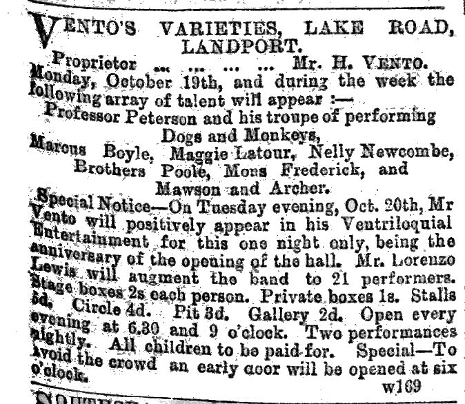 19th Oct 1885 news